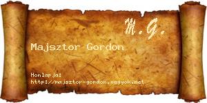 Majsztor Gordon névjegykártya